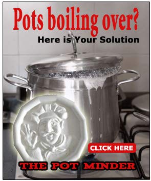 JBK Pottery Chef Design Ceramic Pot Minder - Helps prevent boil overs - Image 4